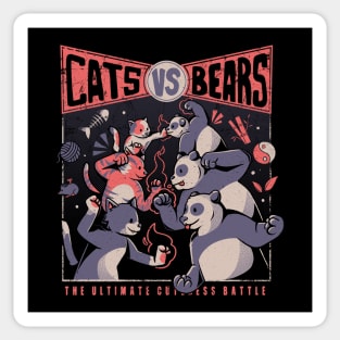 Cats Vs Bears Ninja Fight Fun Battle by Tobe Fonseca Sticker